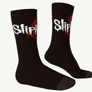 NEW Slipknot Socks Men’s 7-11 Women’s 9- 12 Black Calf z length Stretchy Comfy